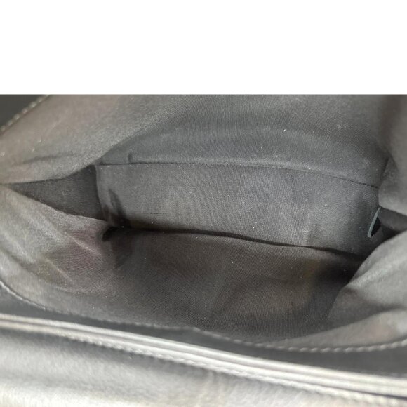 Chanel Chic Small Chevron Calfskin Leather Top Handle Crossbody Bag Black - Picture 10 of 11